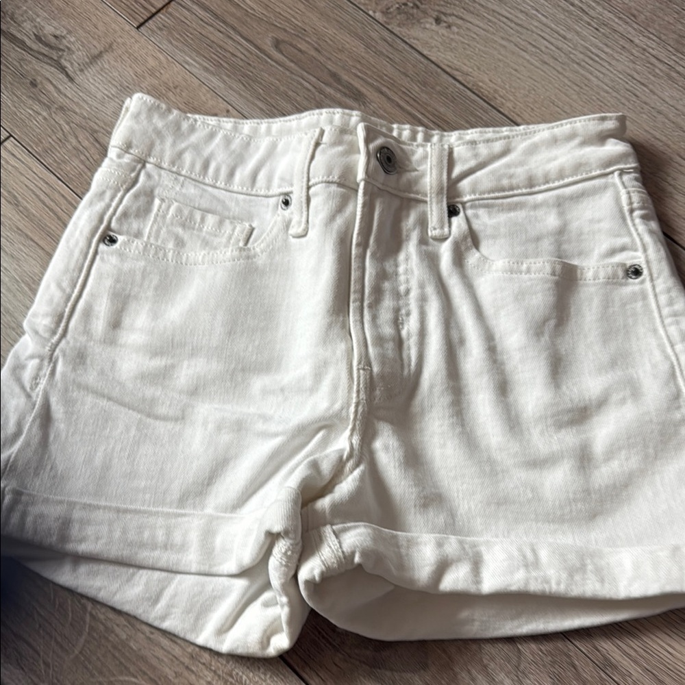 Women's White Denim Shorts